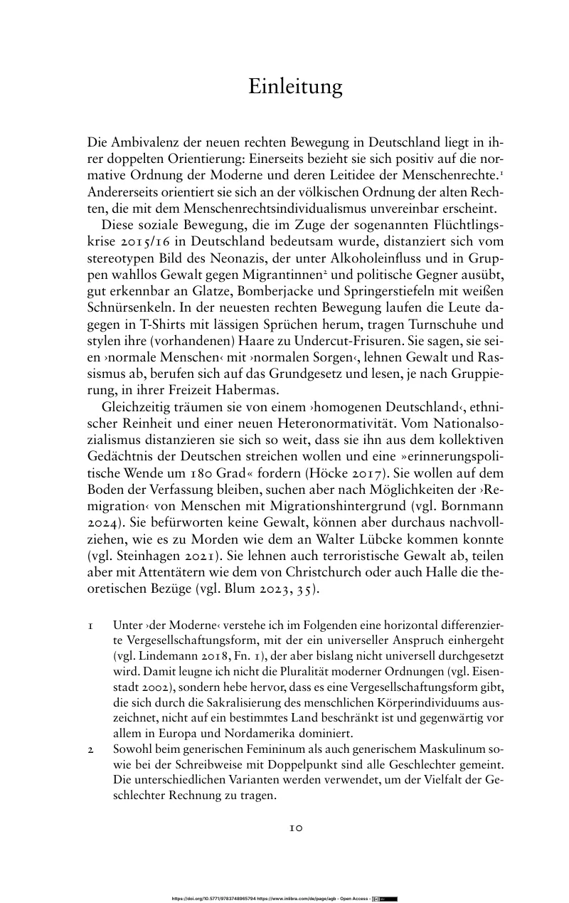 Einleitung, erste Seite